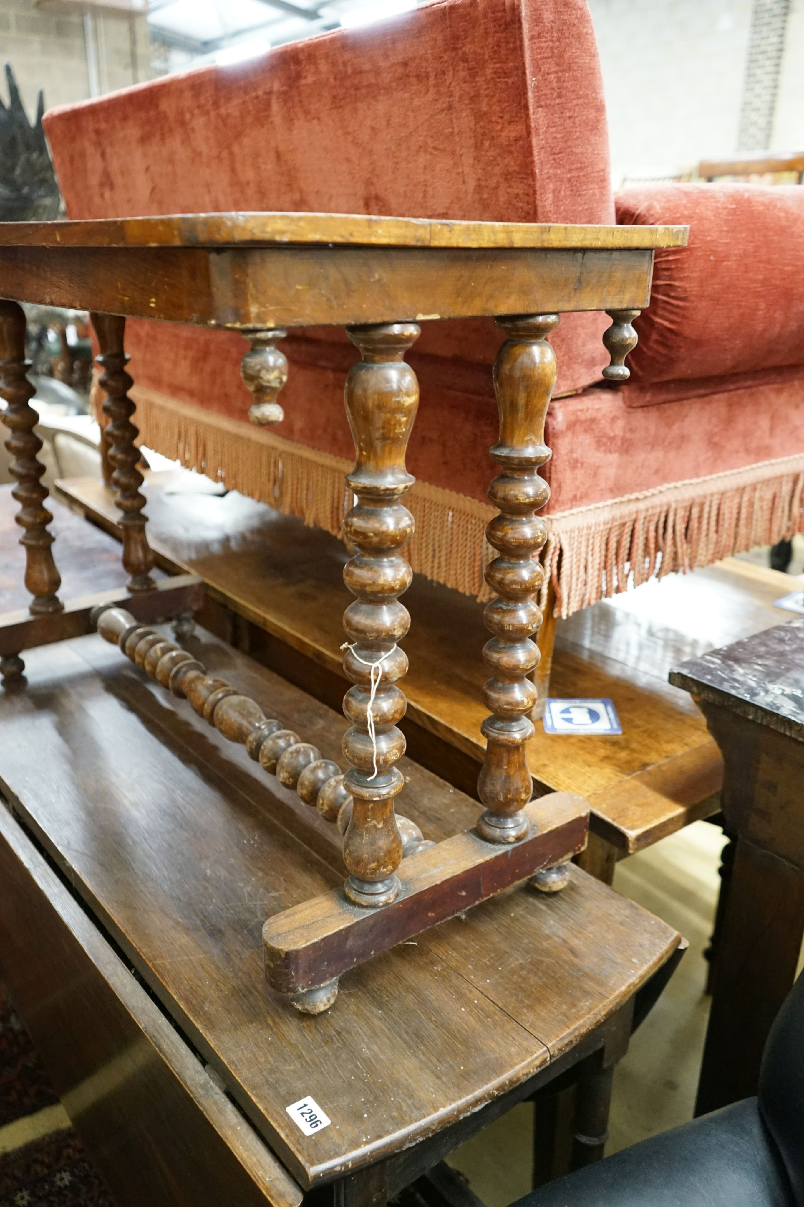 A Victorian rectangular inlaid walnut centre table, width 97cm, depth 47cm, height 64cm